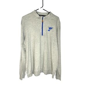 Devon & Jones Womens NHL St. Louis‎ Blues Hockey 1/4 Zip XL Sweatshirt Frito Lay